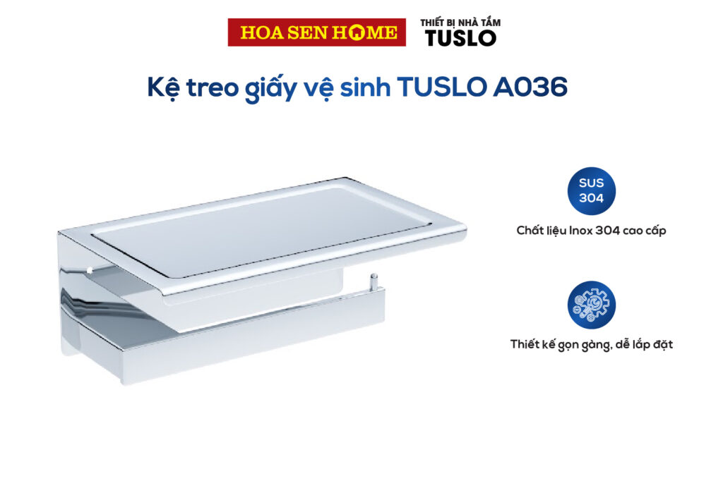 Kệ treo giấy vệ sinh TUSLO A036
