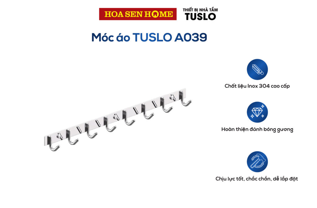 Móc treo áo nhà tắm TUSLO A039