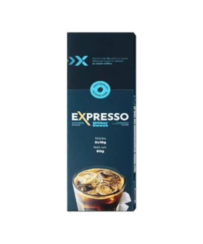 Expresso Cà phê hòa tan đen đá Bitter Sweet 16G (Hộp 5 gói)