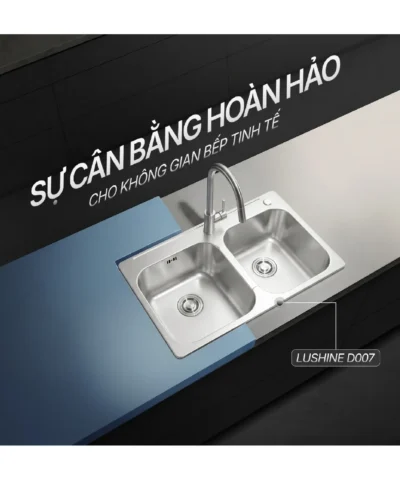 Alternative view of Bộ chậu rửa chén inox 304 LUSHINE D007