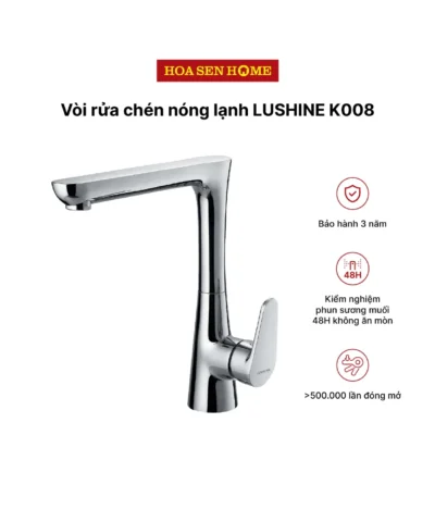 Vòi rửa chén nóng lạnh LUSHINE K008