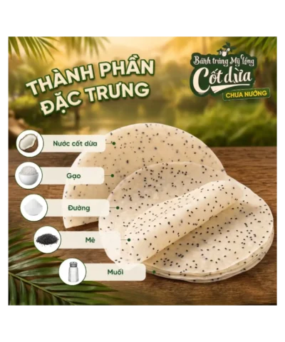 Alternative view of Bánh Tráng Mỹ Lồng Cốt Dừa Truyền Thống - Túi 300g