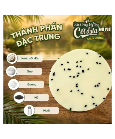 Alternative view of Bánh Tráng Mỹ Lồng Mini Cốt Dừa Truyền Thống - Túi 70g