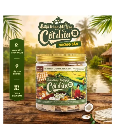 Bánh Tráng Mỹ Lồng Mini Nướng Sẵn Vị Cốt Dừa - Hũ 100g