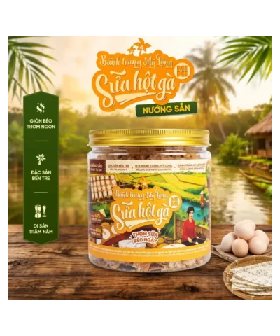 Bánh Tráng Mỹ Lồng Mini Nướng Sẵn Vị Sữa Hột Gà - Hũ 100g