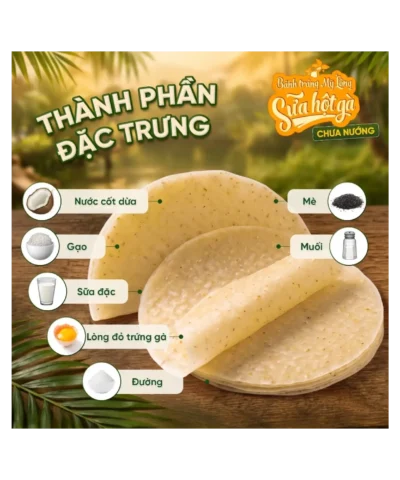 Bánh Tráng Mỹ Lồng Sữa Hột Gà Truyền Thống - Túi 300g