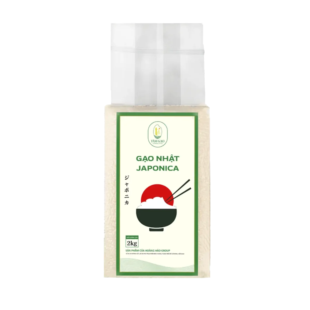 Gạo Nhật Japonica Tâm Gạo Túi 2kg