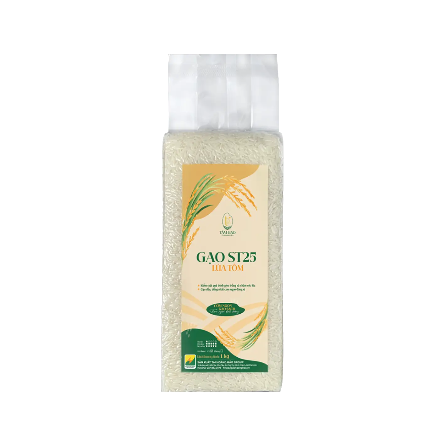 Gạo ST25 Lúa Tôm Tâm Gạo – Túi 1kg