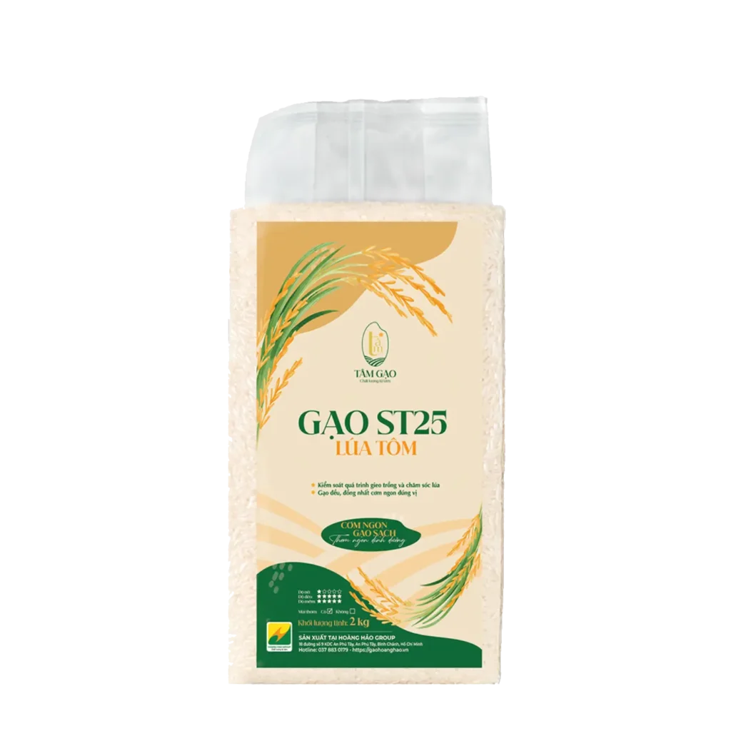 Gạo ST25 Lúa Tôm Tâm Gạo 2kg