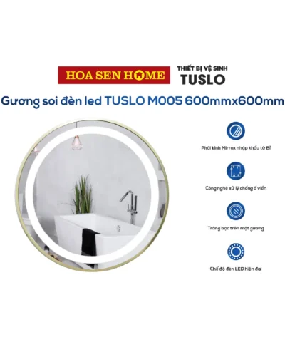Gương soi đèn led TUSLO M005 600mmx600mm