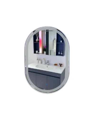 Gương soi đèn led khung bạc TUSLO M010 600mmx900mm
