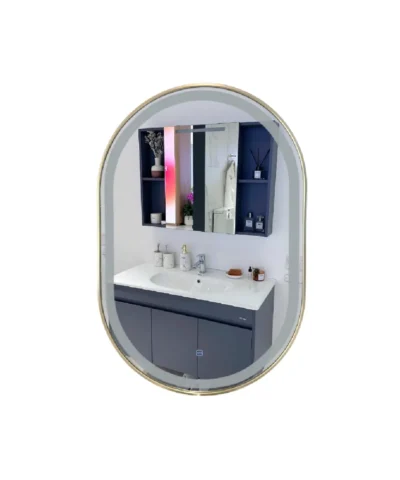 Gương soi đèn led khung vàng TUSLO M007 600mmx900mm