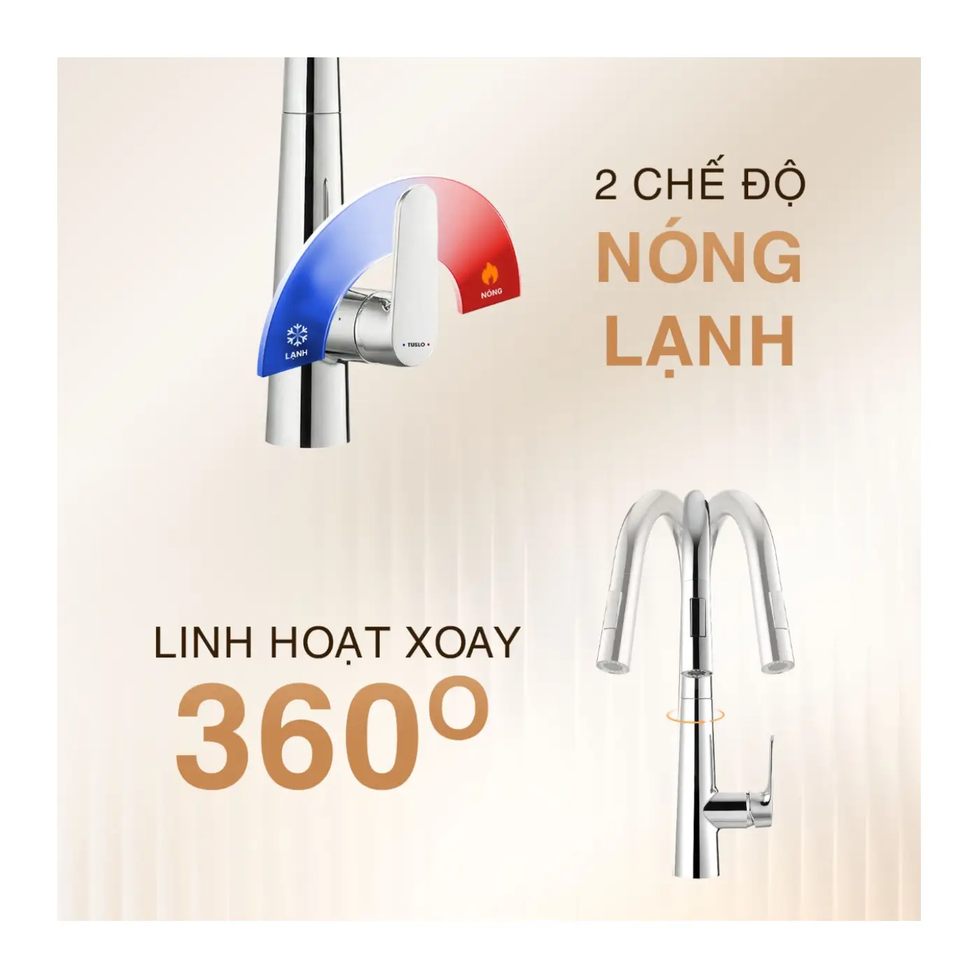 Vòi bếp nóng lạnh TUSLO LUXURY K003 - Ảnh 6